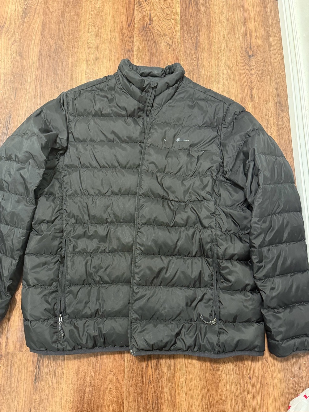 Eddie Bauer Men’s XL Black Down Puffer Jacket Very Warm